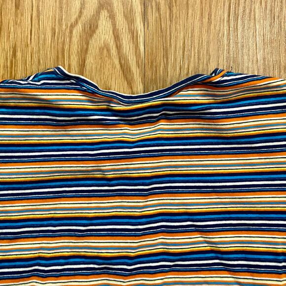 Guess Y2k Blue Orange Striped Cropped Tee Shirt Youth XLarge Womens Small/Medium - Picture 11 of 16